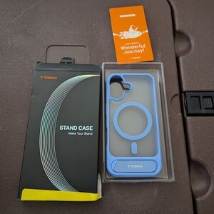 Torras Blue Stand Case for iPhone 16
